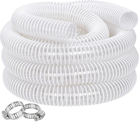 Dust Collection Hose 2-1/2 in × 5 ft Heavy Duty Clear Flexible PVC Reinforced by ZY-hosetube