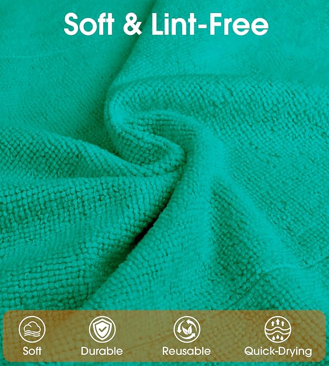 Roll of Microfiber Cleaning Cloth –100 Pack, Tear Away Microfiber Towels - Image 3