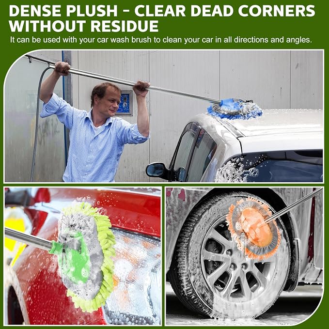 Layhit 5 Pcs Car Wash Mitt Set, Brush Not Included, Microfiber Mitt Cleaning - Image 6