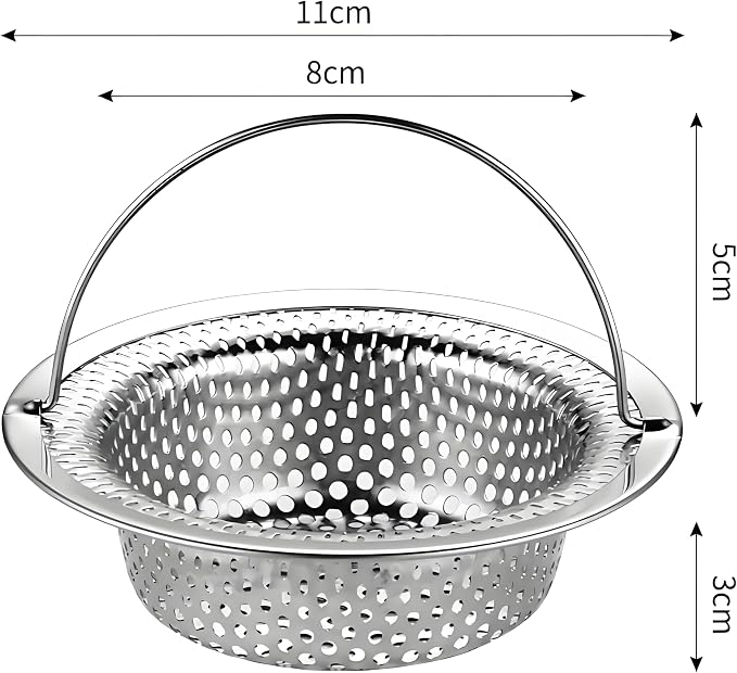 4 Pack Stainless Steel Sink Strainer Basket, Fine Mesh Drain Protector - Image 2