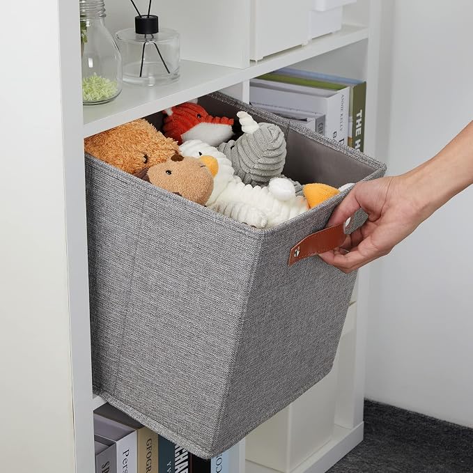DULLEMELO Fabric Storage Cubes, 12 inch Cube Stroage Bins - Image 7