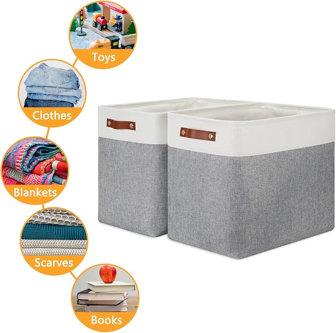 DULLEMELO Extra Large Storage Baskets, Fabric Storage Bins - Image 6
