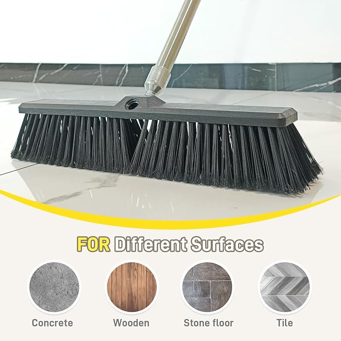 Push Broom Head Outdoor Large Stiff Bristle - Image 6