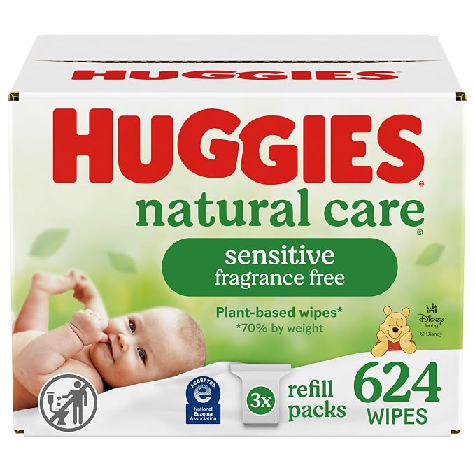 Huggies Natural Care Sensitive Baby Wipes, Hypoallergenic, 99% Purified Water by Huggies%C2%AE