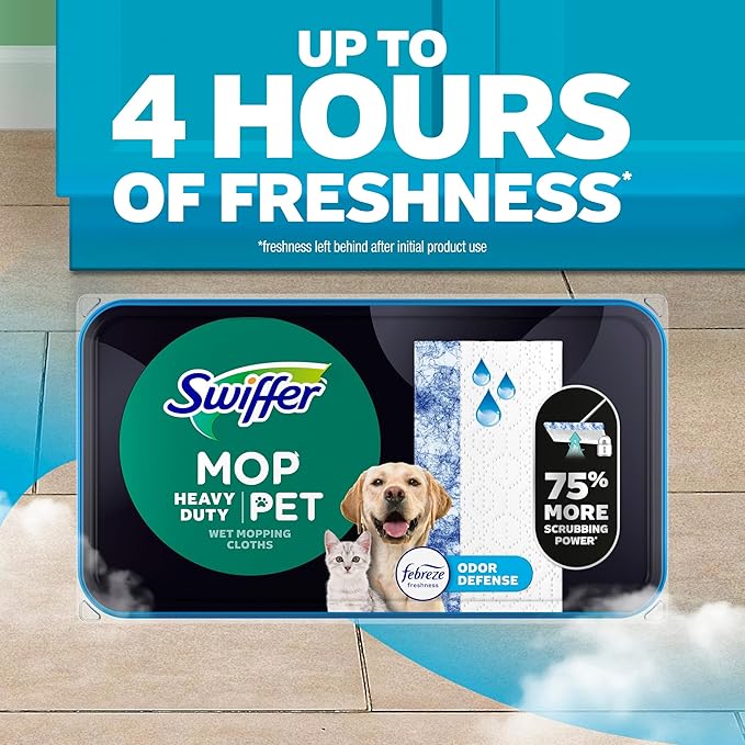 Swiffer Sweeper Pet Heavy Duty Multi-Surface Wet Cloth Refills - Image 5