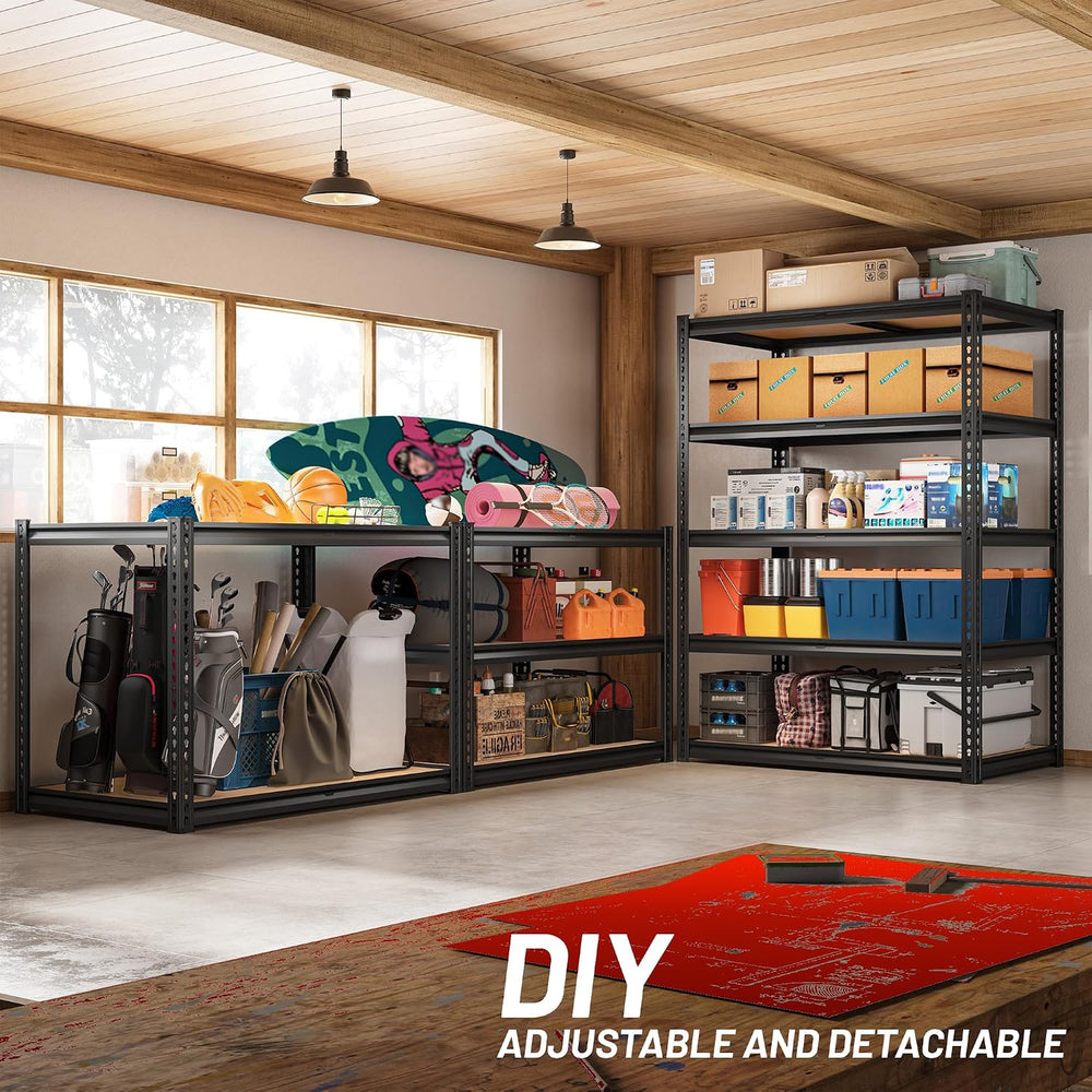 ROOMFAVE Garage Shelving Heavy Duty, 5 Tier,72" H x 35.56" W x 16&q...