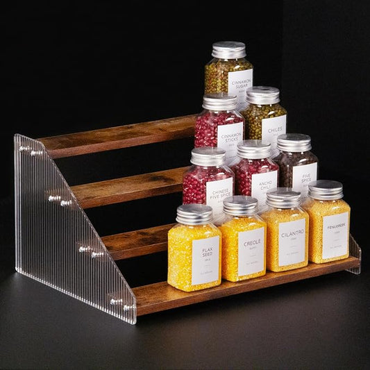 nianfeng Tiered Spice Rack, 4-Tier Spice Pantry Kitchen Cabinet Organizer by nianfeng