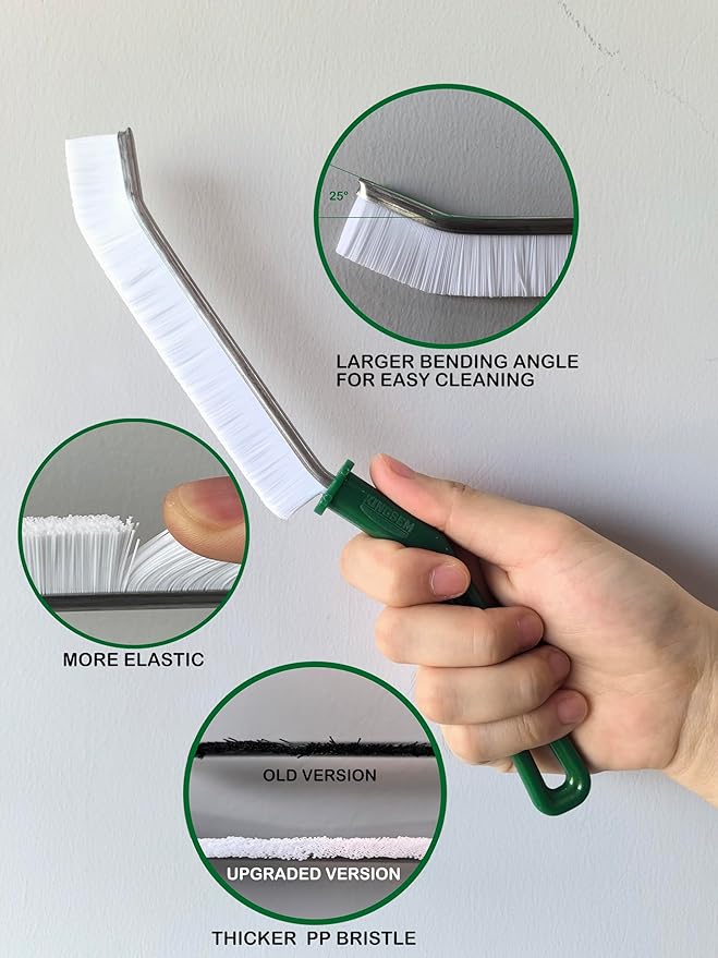 New Crevice Cleaning Brush, Hard-Bristled Washing Brush, Corner Edge Cleaning - Image 4
