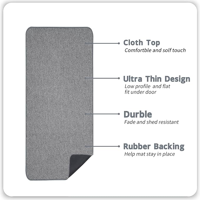 Bath Mat, Ultra Thin Bathroom Runner Rugs, Large Bath Mats - Image 2