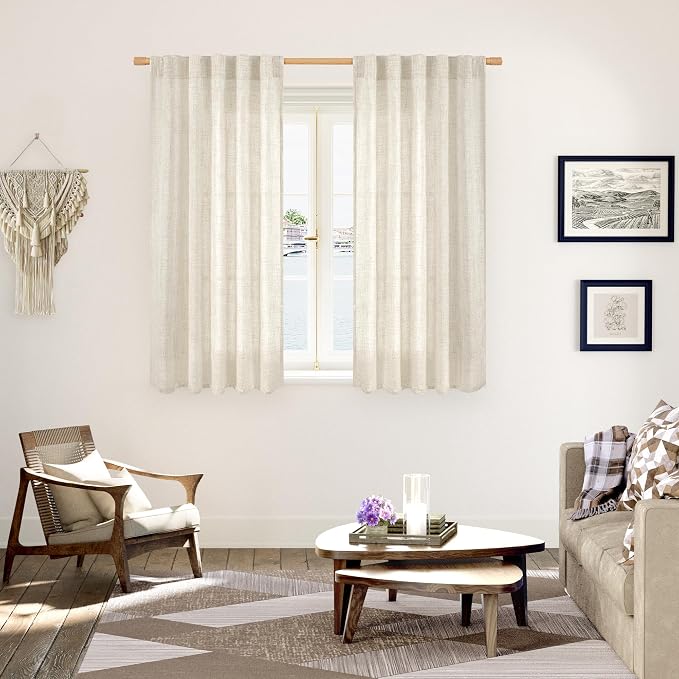 YoungsTex Linen Curtains 54 Inch Length - Image 2