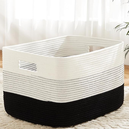 Blanket Basket, Rectangle Woven Baskets by Artfeel