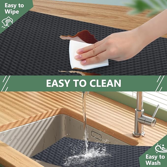 Shelf Liners, Non-Adhesive Drawer Liner, Waterproof & Oil-Proof Kitchen Cabinet - Image 4