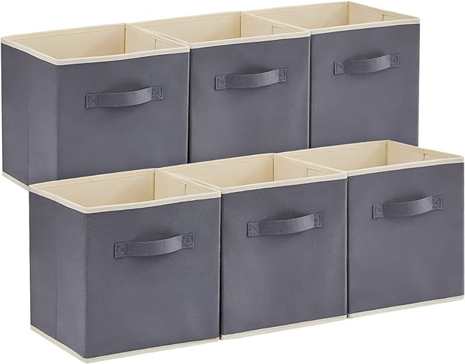 Lifewit Collapsible Fabric Storage Cubes Bins Set 13 Inch, Foldable Cubby by Lifewit