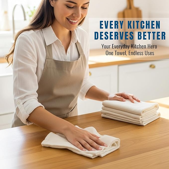 WHITEWRAP Flour Sack Towels| Tea Towel - Image 2