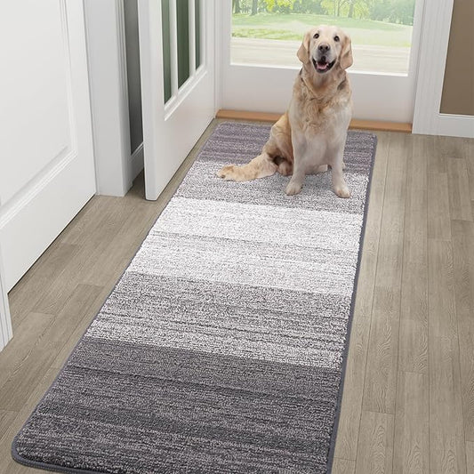 Kitinjoy Indoor Outdoor Door Mat, 48x30 Non-Slip Absorbent Dirt Trapper by Kitinjoy