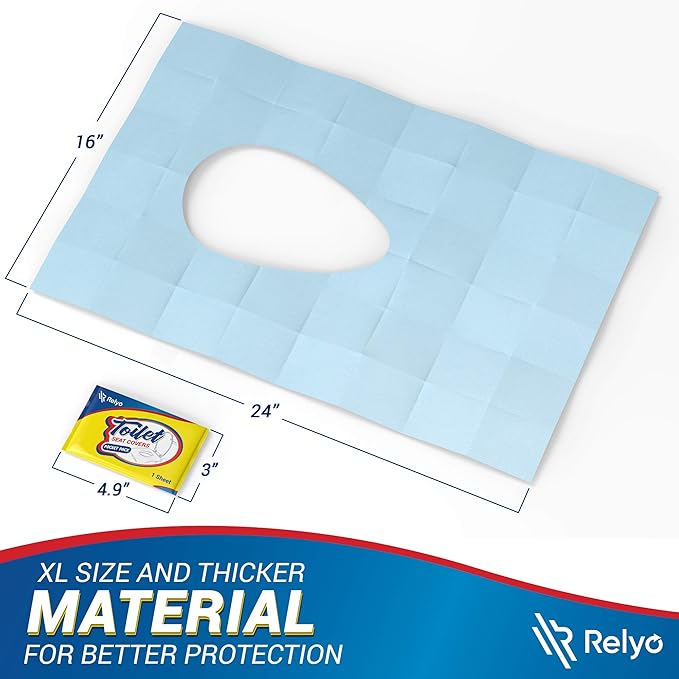20 Pack XL Disposable Toilet Seat Covers – Waterproof Toilet Cover Sheets - Image 2