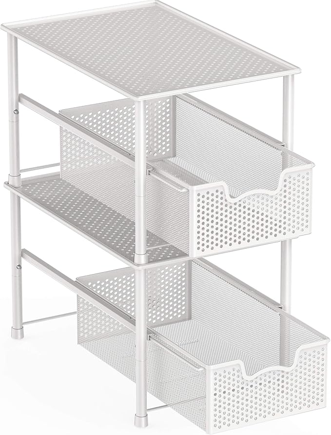 Simple Houseware Stackable Under Sink Cabinet Sliding Basket Organizer Drawer - Image 4