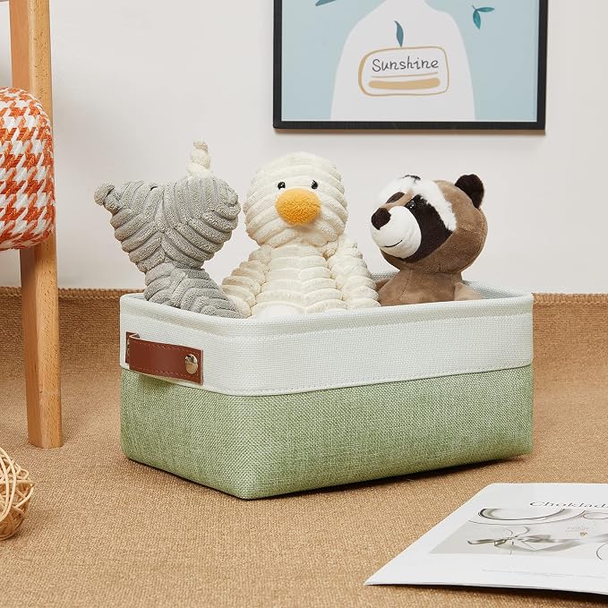 DULLEMELO Small Storage Basket, Fabric Collapsible Gift Storage Basket - Image 5