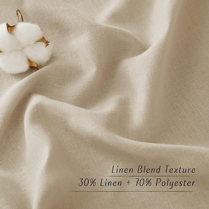 NICETOWN Door Curtains for Window 72 inch Length, Linen Blend Privacy French - Image 4