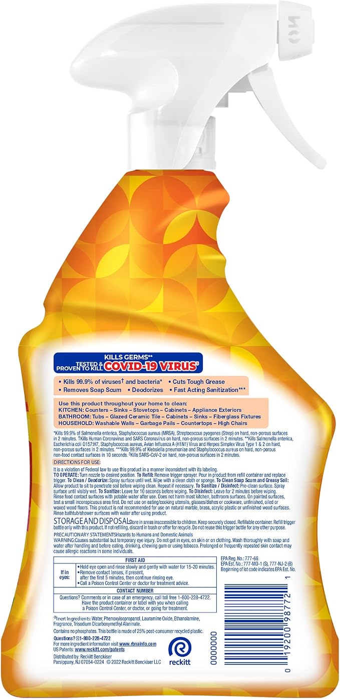 Lysol All-Purpose Cleaner, Sanitizing and Disinfecting Spray, To Clean and - Image 3