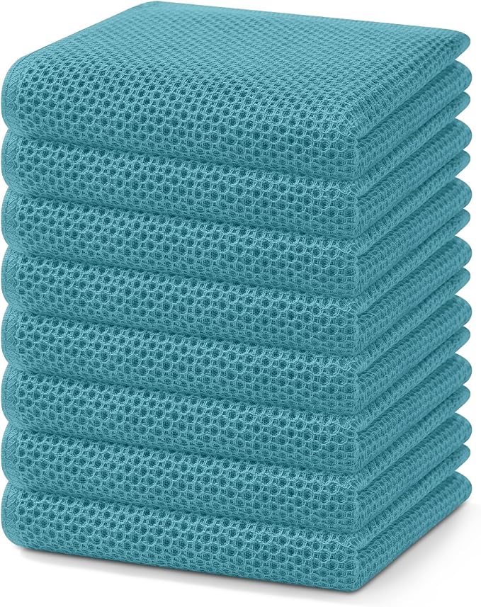 Homaxy 100% Cotton Waffle Weave Kitchen Dish Towels, Ultra Soft Absorbent Quick by Homaxy