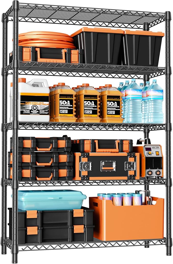 IZEUK 1750 LBS Garage Shelving Wide Storage Shelves Metal Shelves Heavy Duty by IZEUK