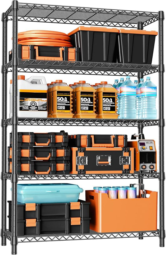 IZEUK 1750 LBS Garage Shelving Wide Storage Shelves Metal Shelves Heavy Duty by IZEUK