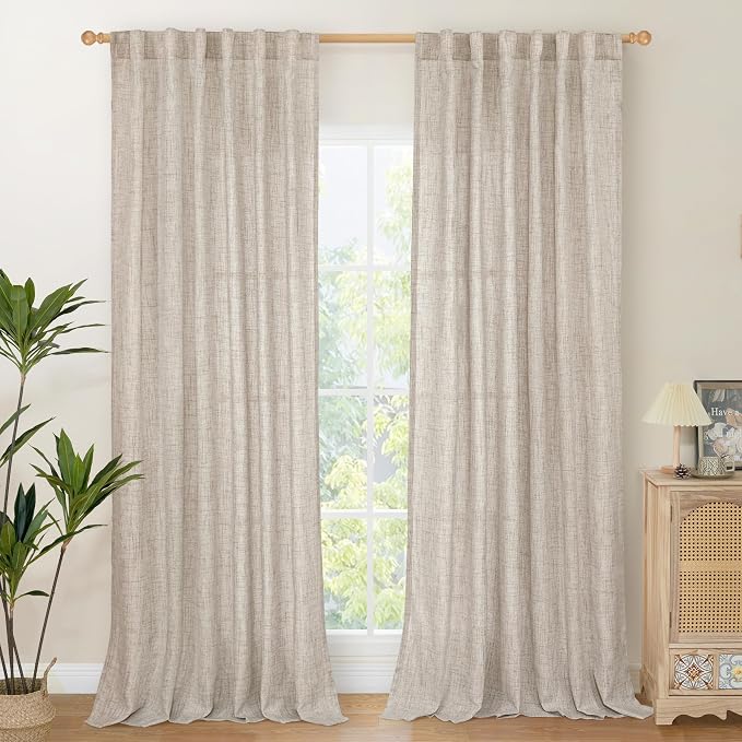 YoungsTex 84 Inch Length Linen Curtains by YoungsTex