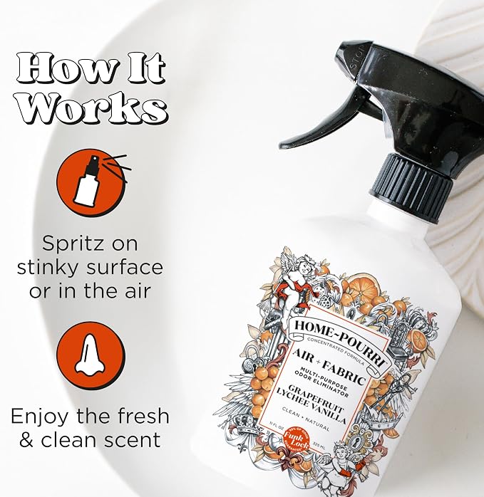 Home-Pourri Air + Fabric Multi-Purpose Odor Freshener Spray, Grapefruit Lychee - Image 5