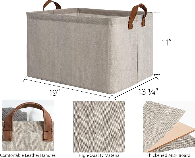 StorageWorks 45L Extra Large Storage Baskets, Storage Bins - Image 2