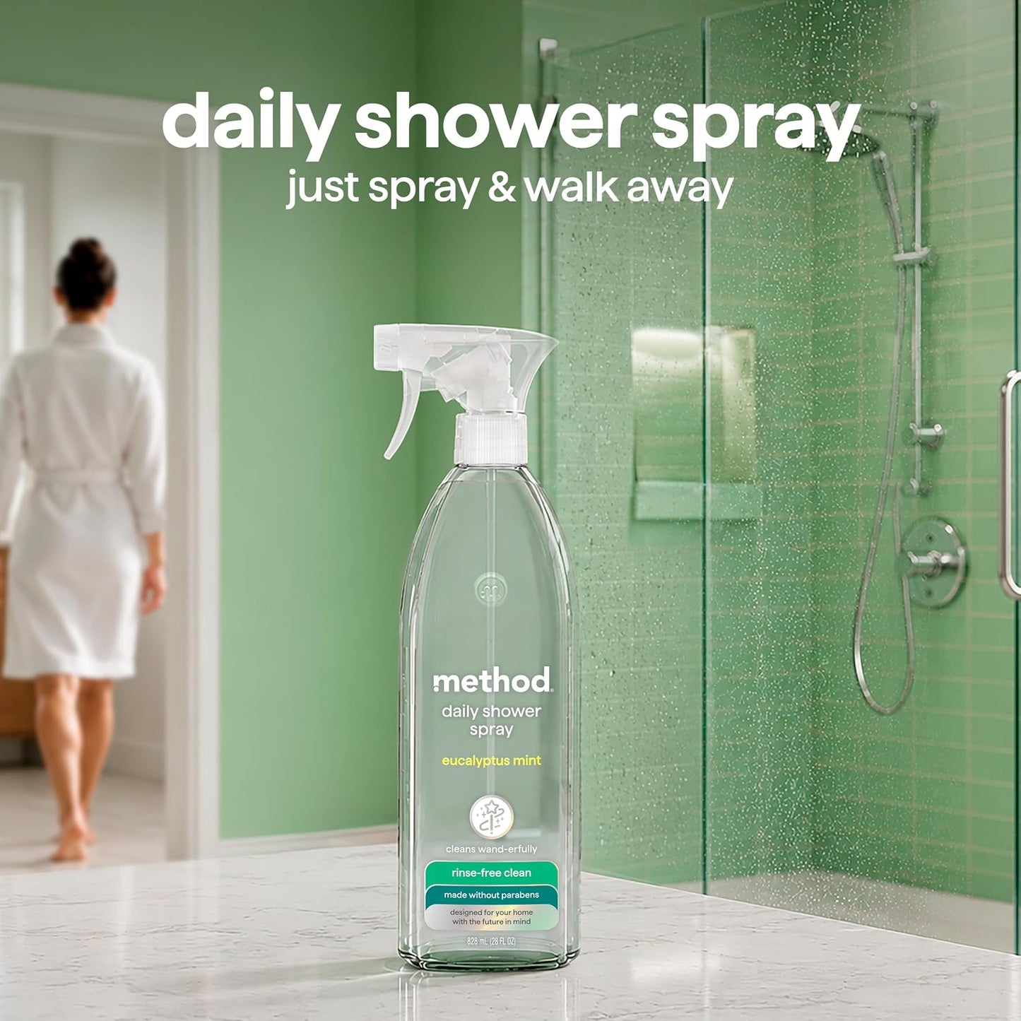 Method Daily Shower, Eucalyptus Mint, 28 OZ (Pack of 1)