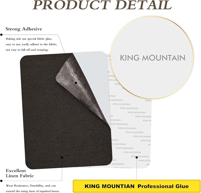 KING MOUNTAIN Coarse Linen Repair Patches, Self-Adhesive Linen Fabric Patches - Image 2