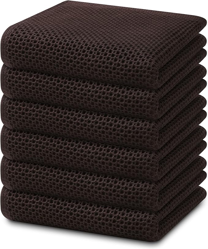 Homaxy 100% Cotton Waffle Weave Kitchen Dish Towels, Ultra Soft Absorbent Quick by Homaxy