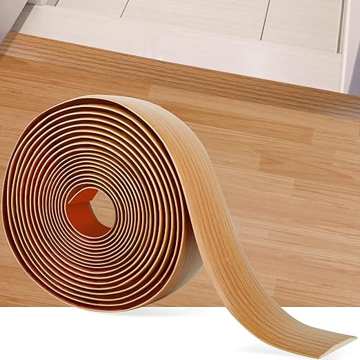 20Ft Floor Transition Strip Self Adhesive Vinyl Cover Floor Strip Flat Divider by MYFAMIREA