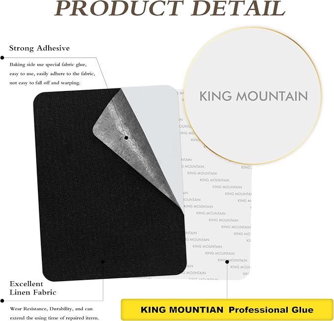KING MOUNTAIN Fine Linen Repair Patches, Self-Adhesive Linen Fabric Patches - Image 2