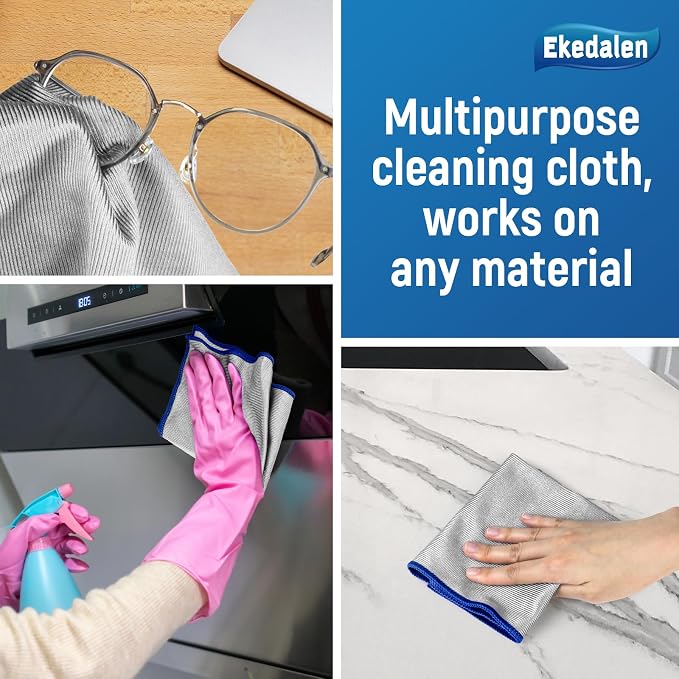 Microfiber Cleaning Cloth Polishing Glass Cleaner Absorbent Kitchen Towel Quick - Image 5