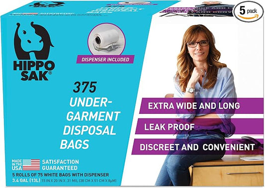 Hippo Sak Incontinence Undergarment Disposal Bags by HippoSak