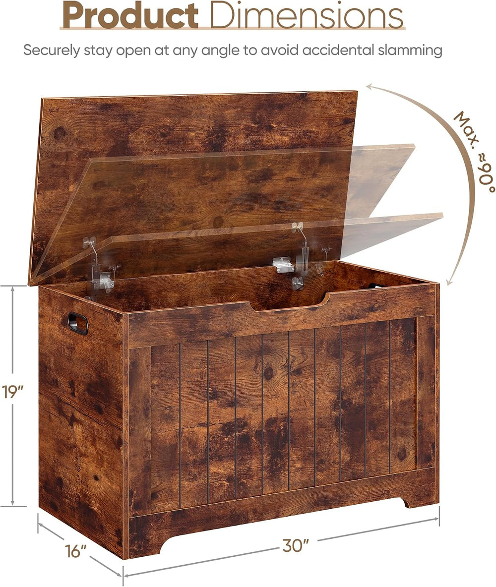 ZENY Storage Chest, Lift Top Storage Trunk, Entryway Shoe Bench, Wooden Stora...
