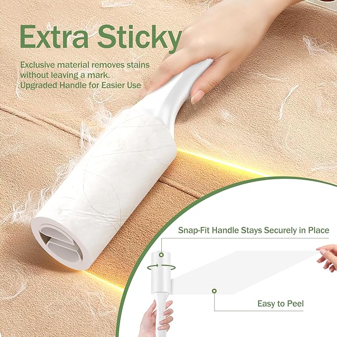 Extra Sticky Lint Roller for Pet Hairs 100 Sheets Lint Rollers - Image 2