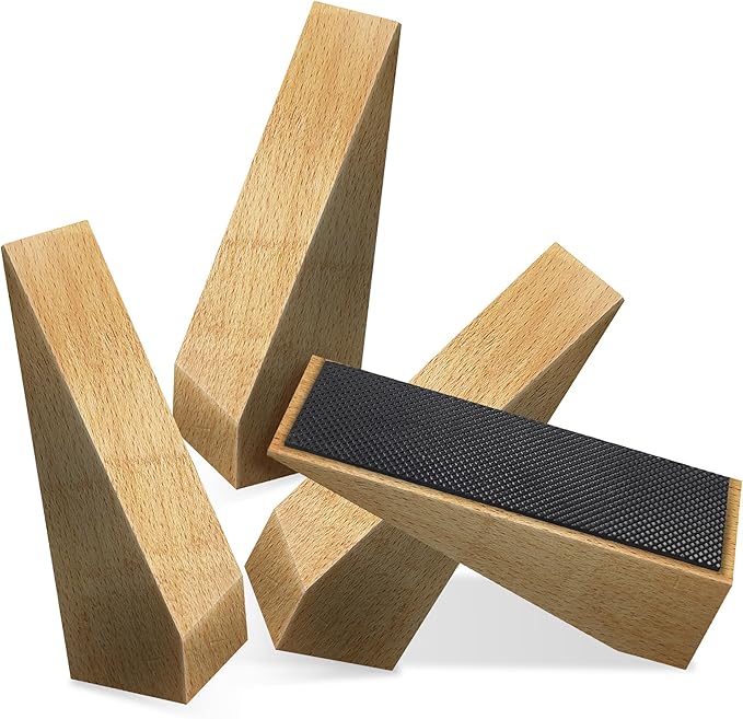 4 Pack Wooden Door Stop by Unknown