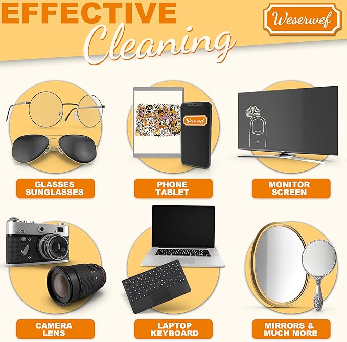 WESERWEF Design Microfiber Glasses Cleaning Cloth – Premium Cleaning Cloth - Image 4