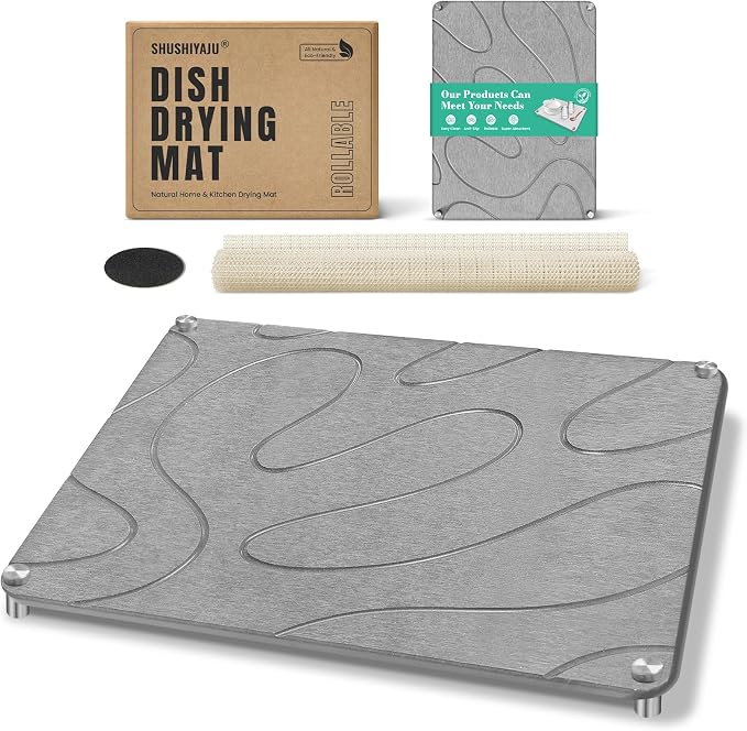 Stone Drying Mat For Kitchen Counter Superb Absorbent Diatomaceous Earth Mats by SHUSHIYAJU