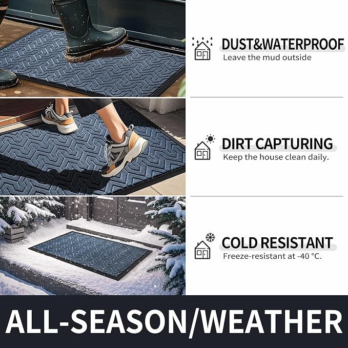 Yimobra Front Door Mat Outside Entrance 29.5x17, Waterproof Heavy Duty Outdoor - Image 5