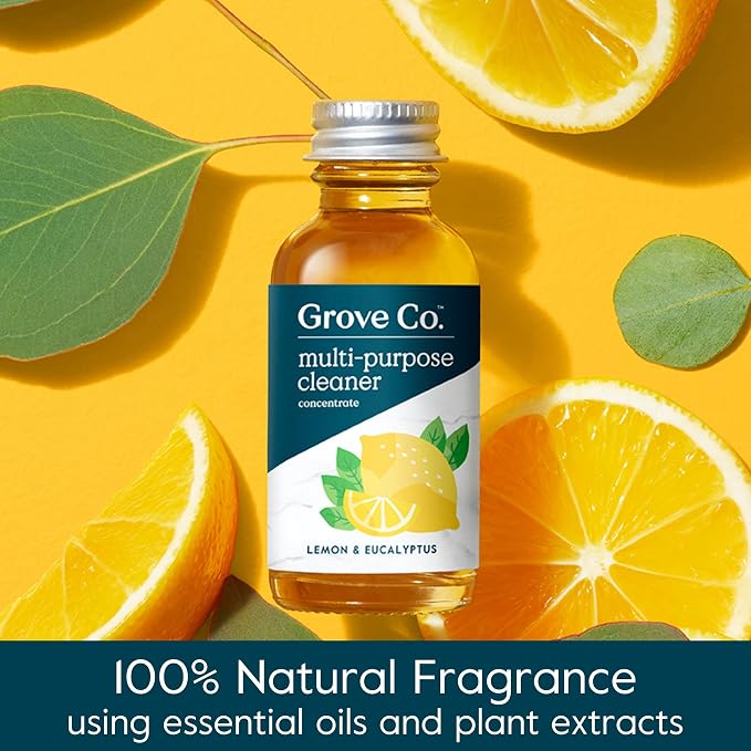 Grove Co. Multi Purpose Cleaner, Refill Concentrate + Glass Spray Bottle - Image 2