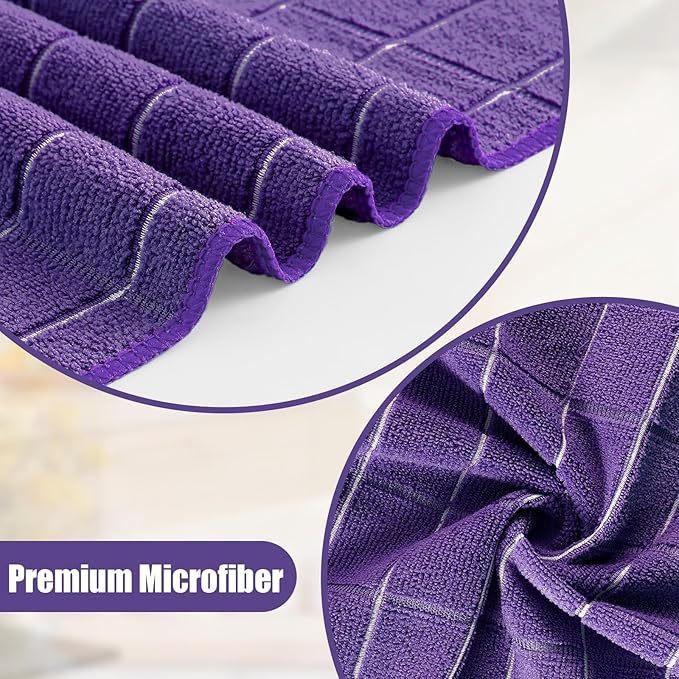 Homaxy Microfiber Kitchen Towels and Dishcloths Set, 16 Pack Soft and Absorbent - Image 2