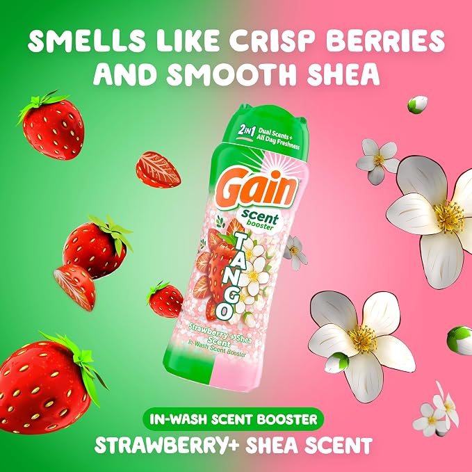 Gain Tango 2-in-1 Laundry Scent Booster Beads, Strawberry and Shea Scent - Image 4