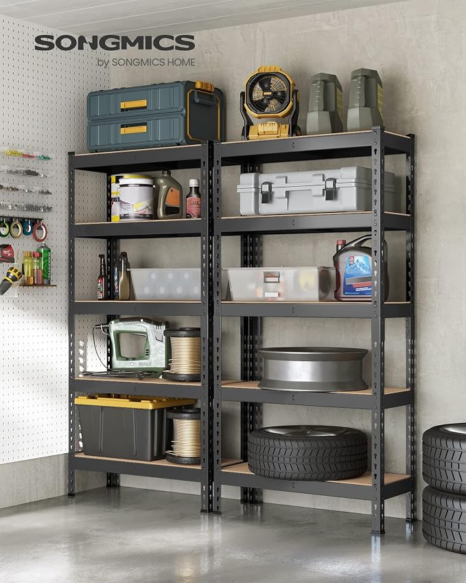 SONGMICS 5-Tier Storage Shelves, Load 2310 lb, Boltless Assembly, Adjustable - Image 2