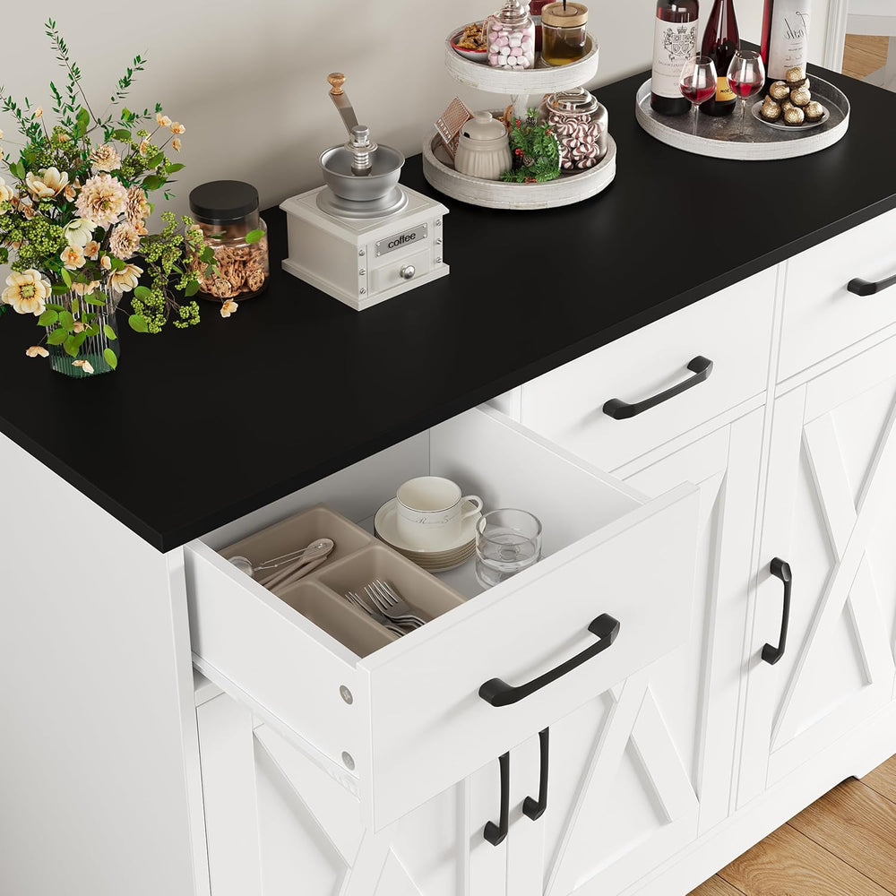 HOSTACK Kitchen Buffet Cabinet with Storage, Sideboard Coffee Bar