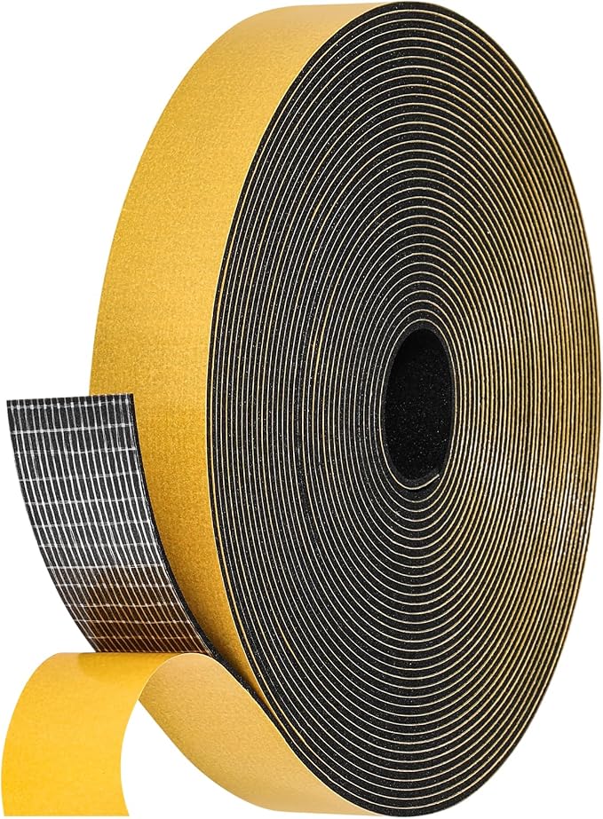 32Feet Weather Stripping Seal for Door Window, High Density Foam Tape, by Amzjjle