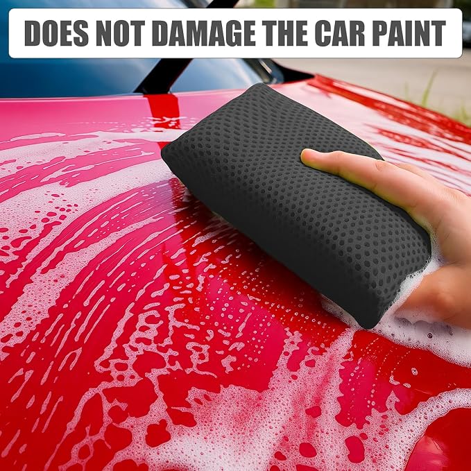 4 PCS Bug Scrubber Sponge Car, Bug Remover Wash Sponge，Car Cleaning Sponge - Image 6